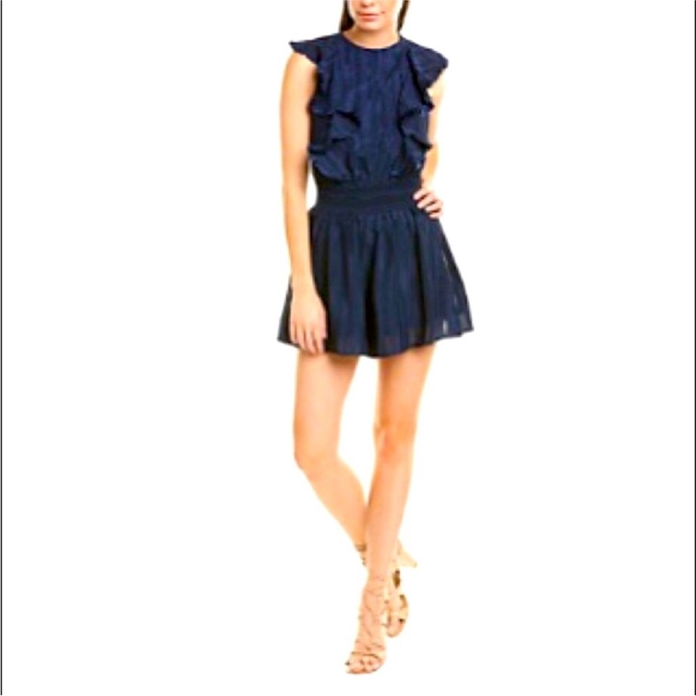 FINDERS KEEPERS Navy Ruffle‎ Soraya ROMPER Size 4